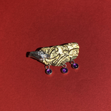 Amethyst Relief Fragment Brooch