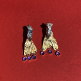 Amethyst Relief Fragment Earrings