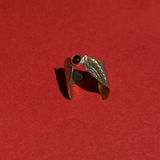 Garnet Relief Fragment Ring