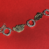 Mixed Metal Relief Fragment Bracelet